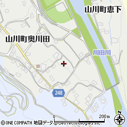徳島県吉野川市山川町奥川田183周辺の地図
