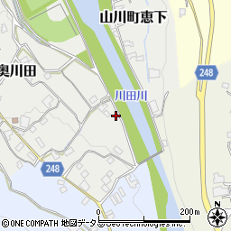 徳島県吉野川市山川町奥川田57周辺の地図