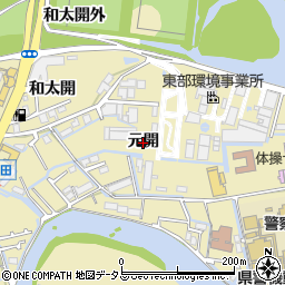 徳島県徳島市論田町（元開）周辺の地図