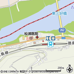 徳島県三好郡東みよし町中庄25周辺の地図