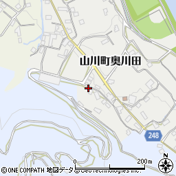 徳島県吉野川市山川町奥川田268周辺の地図