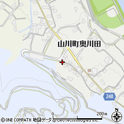 徳島県吉野川市山川町奥川田268-15周辺の地図