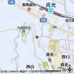 徳島県つるぎ町（美馬郡）貞光（西山）周辺の地図