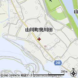 徳島県吉野川市山川町奥川田112周辺の地図