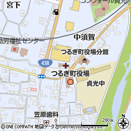 貞光郵便局周辺の地図