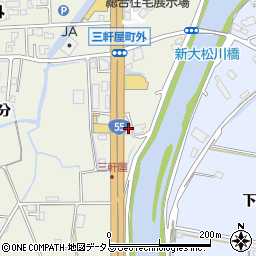 徳島県徳島市三軒屋町下分50周辺の地図