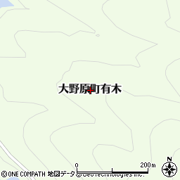 香川県観音寺市大野原町有木周辺の地図