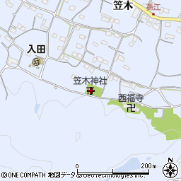 笠木神社周辺の地図