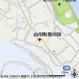 徳島県吉野川市山川町奥川田164周辺の地図