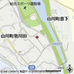 徳島県吉野川市山川町奥川田73周辺の地図