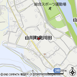 徳島県吉野川市山川町奥川田周辺の地図