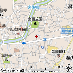 日本経済新聞湯浅広川販売所周辺の地図
