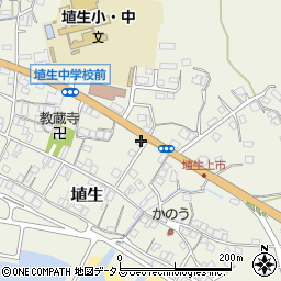 山口県山陽小野田市埴生581周辺の地図