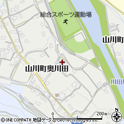 徳島県吉野川市山川町奥川田121-1周辺の地図
