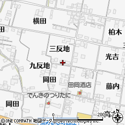 徳島県三好郡東みよし町西庄三反地周辺の地図