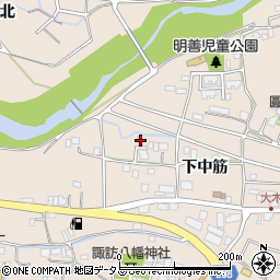 徳島県徳島市上八万町下中筋199周辺の地図