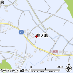 徳島県徳島市入田町神ノ池周辺の地図
