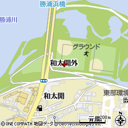 徳島県徳島市論田町和太開外周辺の地図