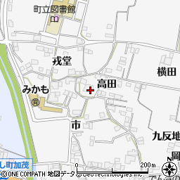 徳島県三好郡東みよし町西庄高田周辺の地図