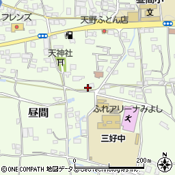 徳島県三好郡東みよし町昼間1875周辺の地図