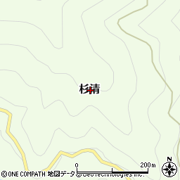 奈良県吉野郡十津川村杉清周辺の地図