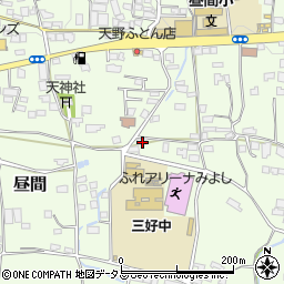 徳島県三好郡東みよし町昼間1892周辺の地図