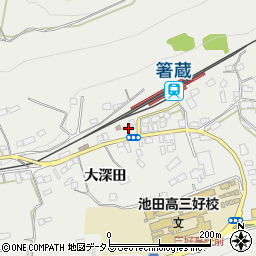 三協タクシー　箸蔵営業所周辺の地図