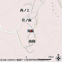 徳島県三好市池田町西山滝端周辺の地図