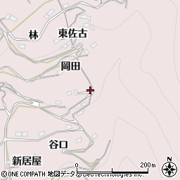 徳島県三好市池田町西山東谷周辺の地図