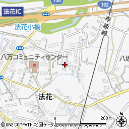 徳島県徳島市八万町法花周辺の地図