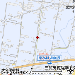 徳島県三好郡東みよし町加茂周辺の地図