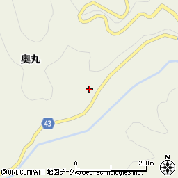 徳島県吉野川市美郷奥丸152周辺の地図