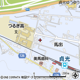 徳島県美馬郡つるぎ町貞光馬出周辺の地図