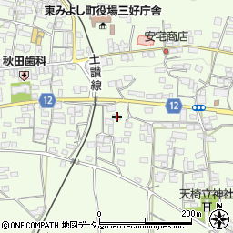 徳島県三好郡東みよし町昼間3154周辺の地図
