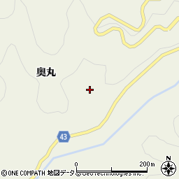 徳島県吉野川市美郷奥丸110周辺の地図