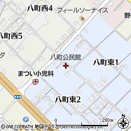 八町公民館周辺の地図