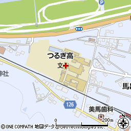 徳島県立つるぎ高等学校周辺の地図
