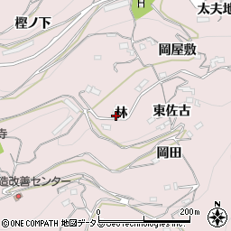 徳島県三好市池田町西山（林）周辺の地図