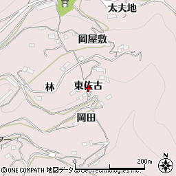 徳島県三好市池田町西山東佐古周辺の地図