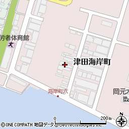 吉田商事株式会社　津田工場周辺の地図