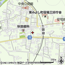 徳島県三好郡東みよし町昼間3176周辺の地図