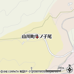 徳島県吉野川市山川町牛ノ子尾周辺の地図