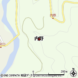 奈良県吉野郡十津川村内野周辺の地図