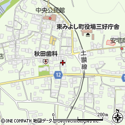 徳島県三好郡東みよし町昼間3180周辺の地図