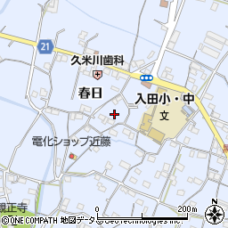 徳島県徳島市入田町周辺の地図