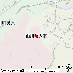 徳島県吉野川市山川町大室周辺の地図