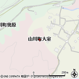 徳島県吉野川市山川町大室周辺の地図