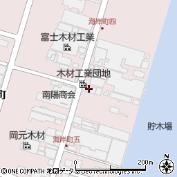 那賀川林材工業周辺の地図