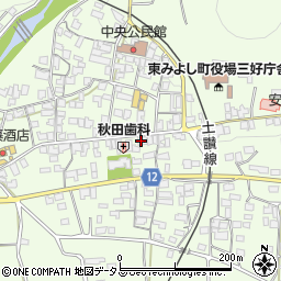 徳島県三好郡東みよし町昼間3075周辺の地図