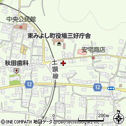 徳島県三好郡東みよし町昼間3186周辺の地図